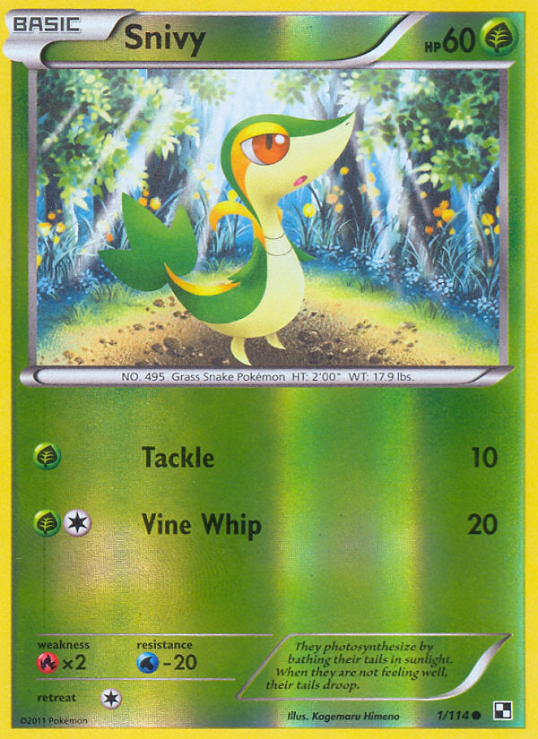 Black & White Snivy #1/114 reverse holo